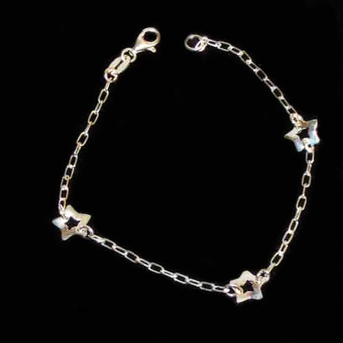 Imagen pulseras plata estrellas